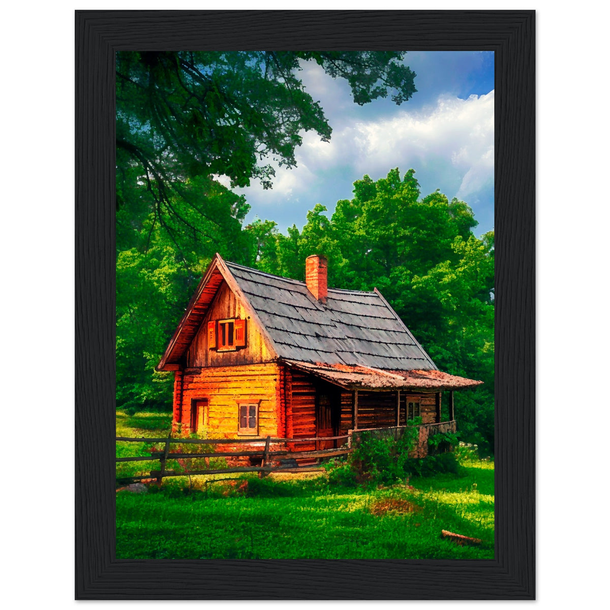 Peaceful Getaway - Framed Poster for Your Home - 15x20 cm 6x8″ Black frame - Framed Posters