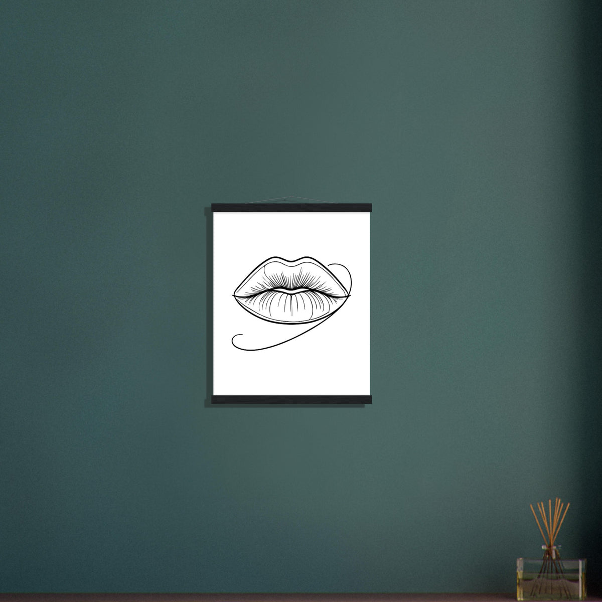 Lips of Expression - Minimalist Art on Premium Poster - - Posters With Hanger