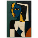 Modern Art Gift – Picasso-Inspired Metal Framed Poster - - Metal Framed Posters