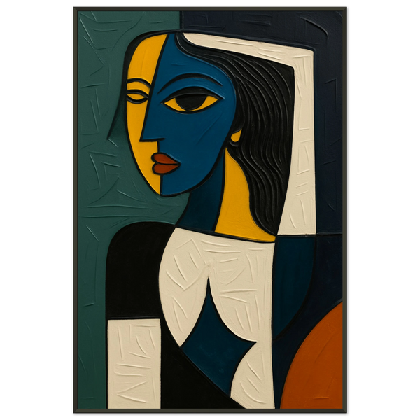 Modern Art Gift – Picasso-Inspired Metal Framed Poster - - Metal Framed Posters