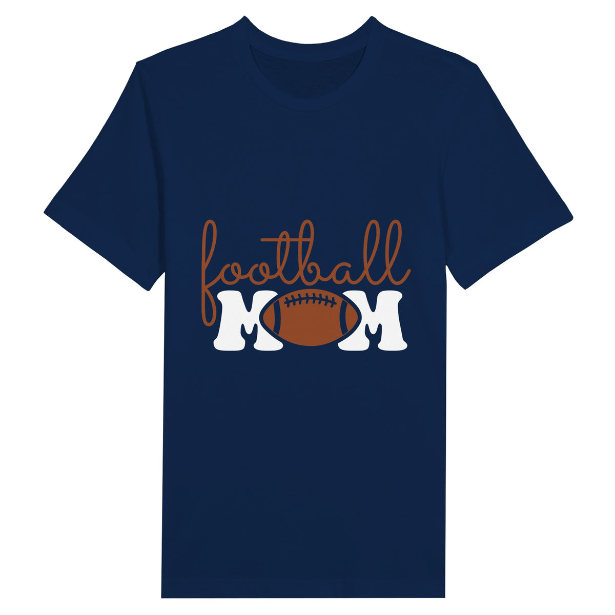 Celebrate Mom's Team Spirit – Football MOM Tee - Navy - Crewneck T.shirts