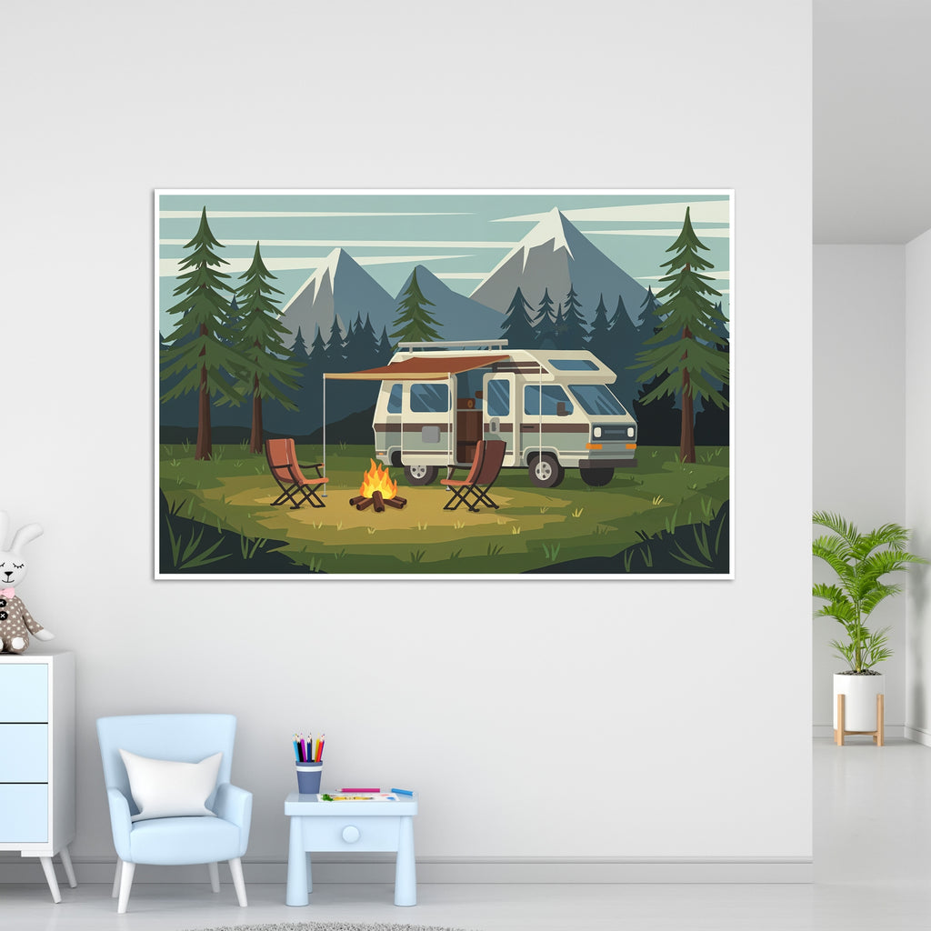 Serene Campsite Getaway Art - - Framed Posters