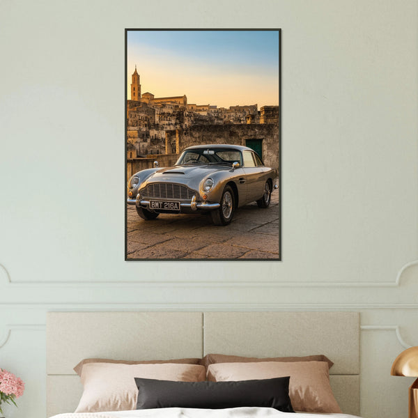 Vintage Car Metal Framed Poster – A Timeless Gift of Memory - - Metal Framed Posters