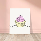 Sweet Elegance - Minimalist Cupcake Art - - Posters