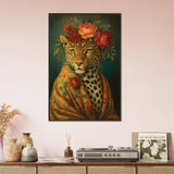 Regal Bloom – Cheetah Metal Framed Poster Gift - - Metal Framed Posters