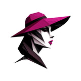 The Timeless Lady - Magenta Hat Glamour - - Framed Posters