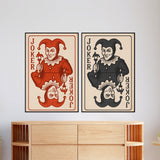 Vintage Jokers - Metal and Wooden Framed Poster - Gold Metal Glossy Photo - Framed Posters