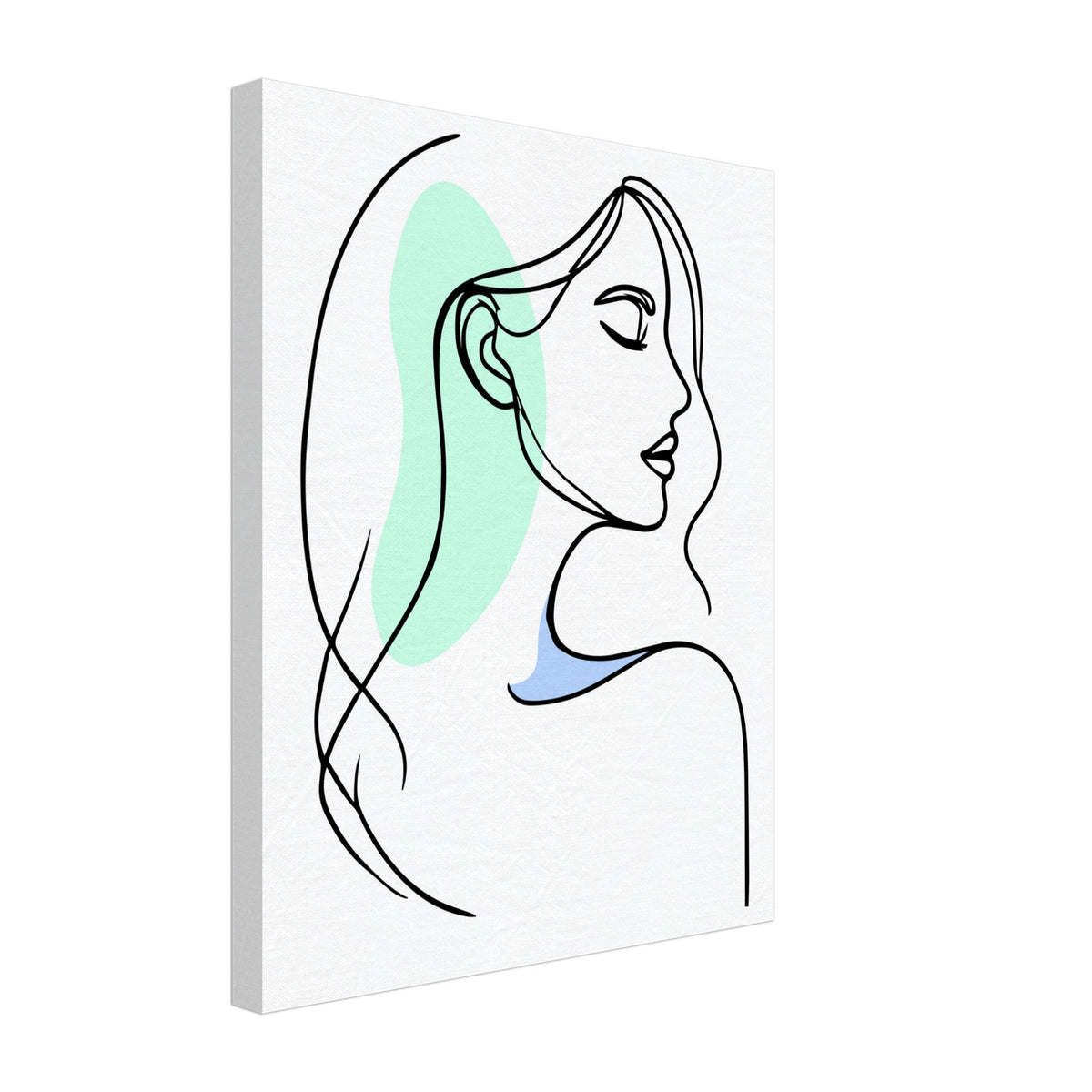 Graceful Contours - Abstract Female Silhouette on Canvas - - Canvas Prints