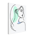 Graceful Contours - Abstract Female Silhouette on Canvas - - Canvas Prints