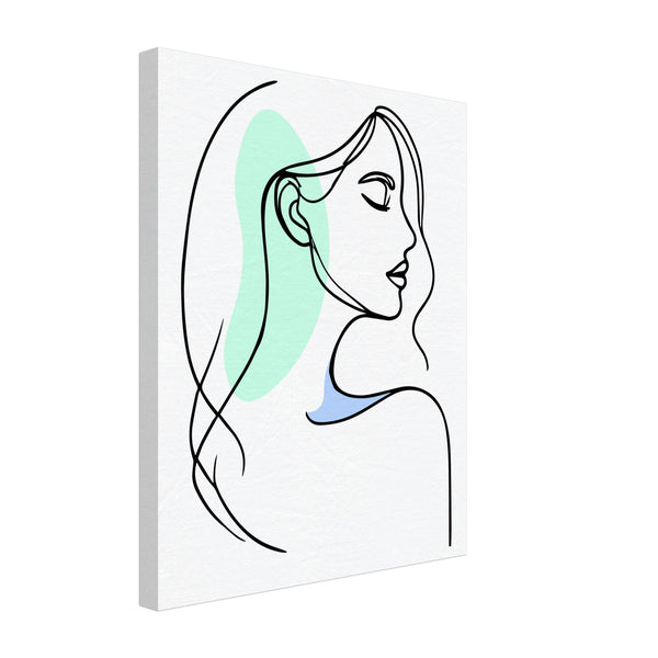 Graceful Contours - Abstract Female Silhouette on Canvas - - Canvas Prints