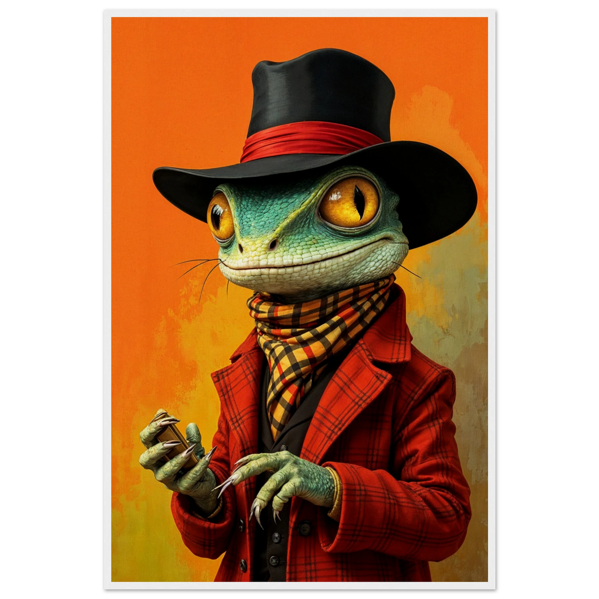 Style Meets Quirk – Perfect Gift Poster for Him - - Wooden Framed Posters