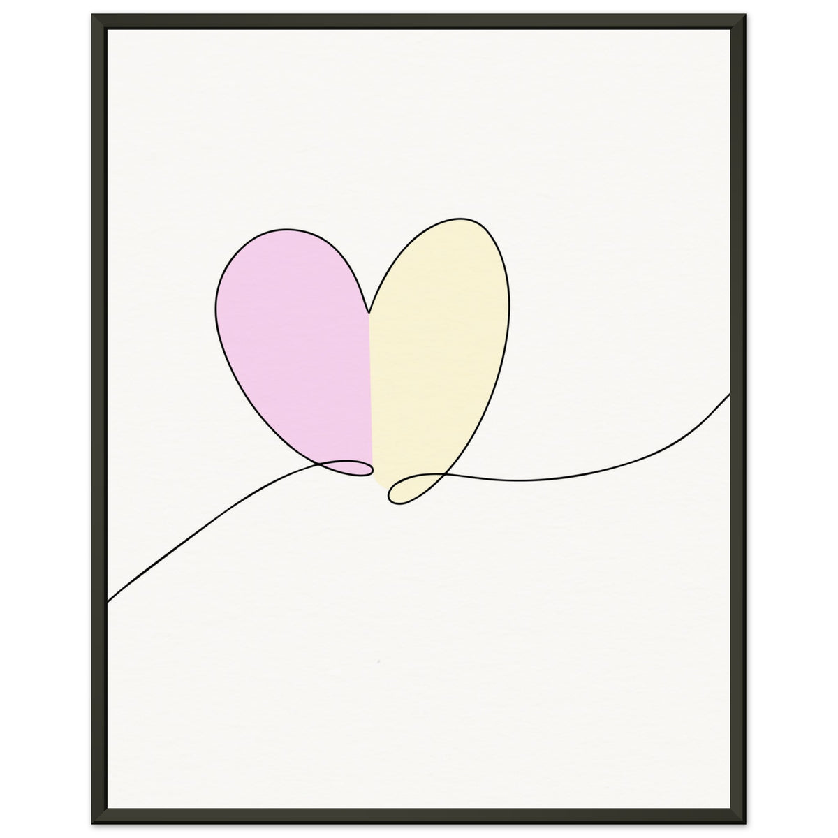 Heartfelt Harmony - Minimalist Love - 40x50 cm 16x20″ - Metal Framed Posters