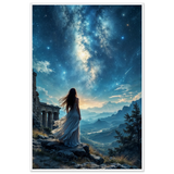 Celestial Serenity Framed Poster – Gift for Women - - Wooden Framed Posters