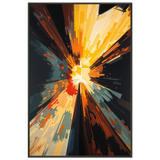 Chromatic Burst - A Symphony of Explosive Energy - - Metal Framed Posters