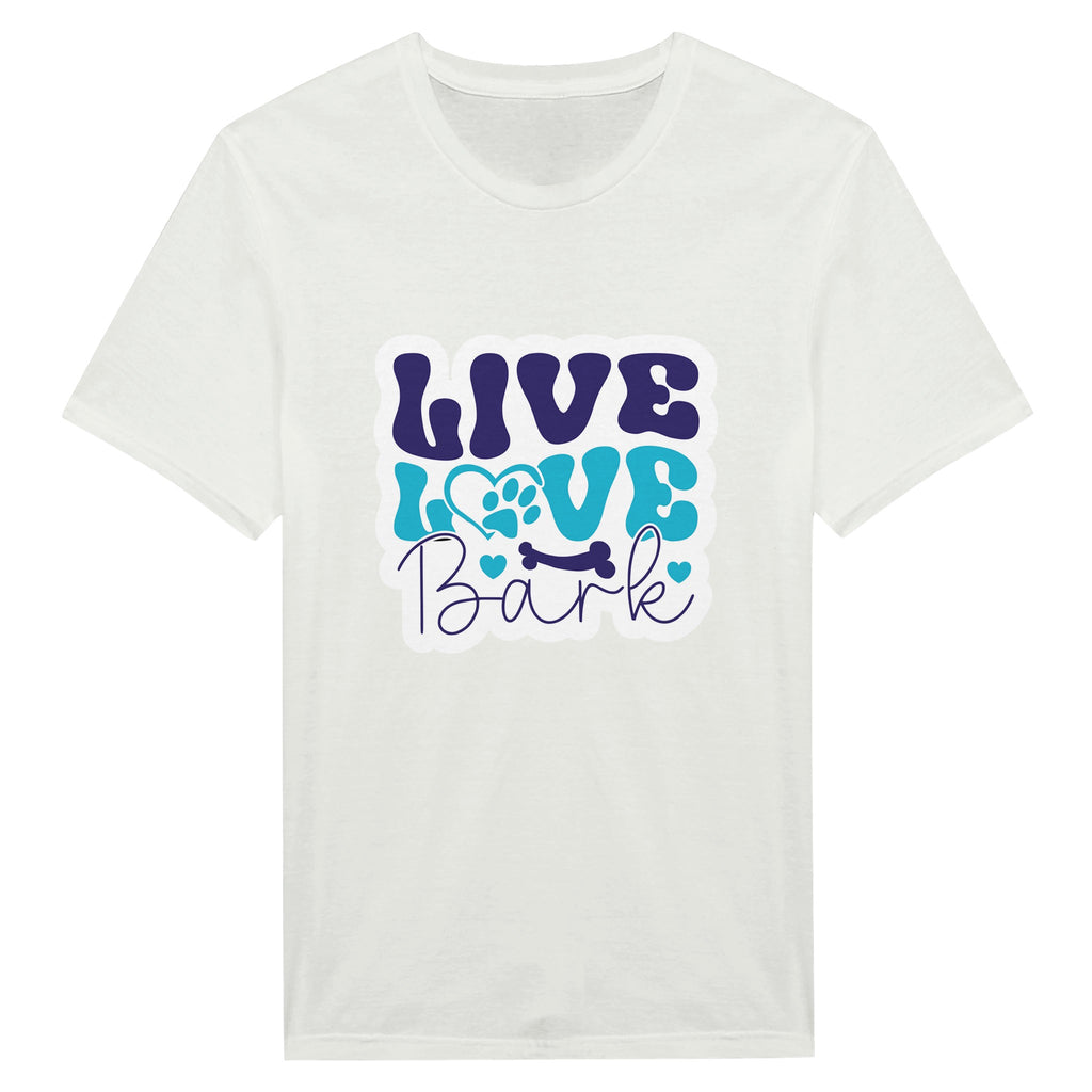 Live, Love, Bark - Wearable Wisdom for the Heart - White - Print Material