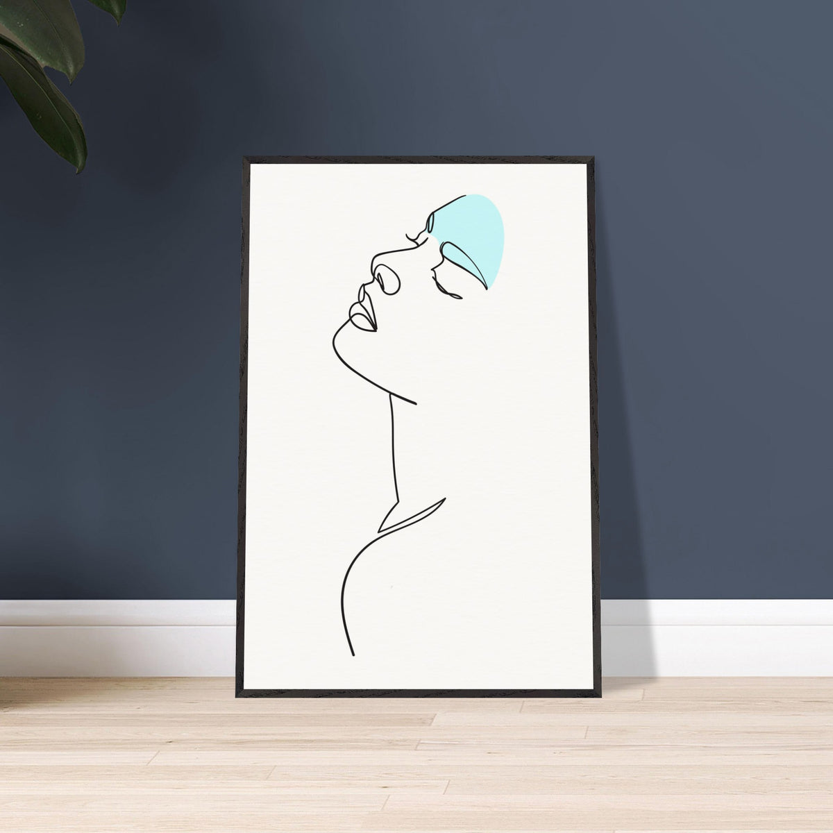 Modern Muse - Abstract Line Art Elegance - - Wooden Framed Posters