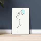 Modern Muse - Abstract Line Art Elegance - - Wooden Framed Posters