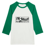 Fri-naily Flower Power Raglan Tee - White and Kelly -