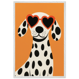 Cool Dalmatian Wooden Framed Poster – Dog Lover Gift - White frame - Wooden Framed Posters