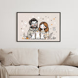 Family Moments with Furry Friends - - Framed Posters