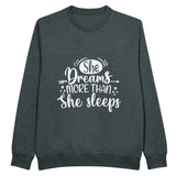 Dream Big - Inspiring Sweatshirt for Dreamers - Charcoal Heather - Sweatshirts