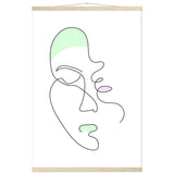 Minimalist Masterpiece - Magnetic Wooden Hanger Poster - 60x90 cm 24x36″ Natural wood wall hanger - Posters With Hanger