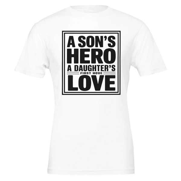 Father’s Bond Gift – Bella + Canvas Tee - White - T-Shirt