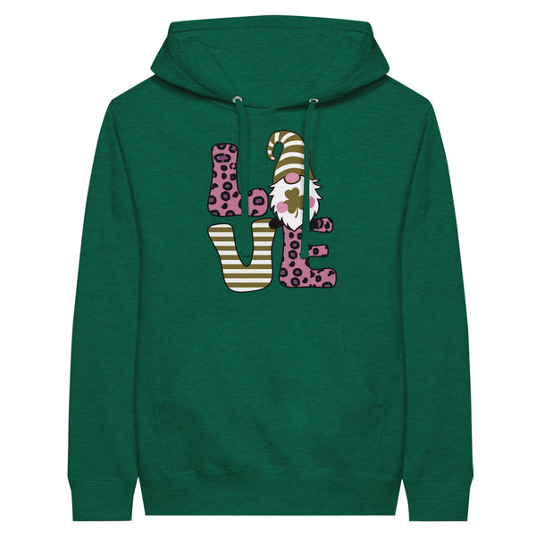 Christmas Gnome Love - Premium Unisex Pullover Hoodie - Heather Kelly - Pullover Hoodies