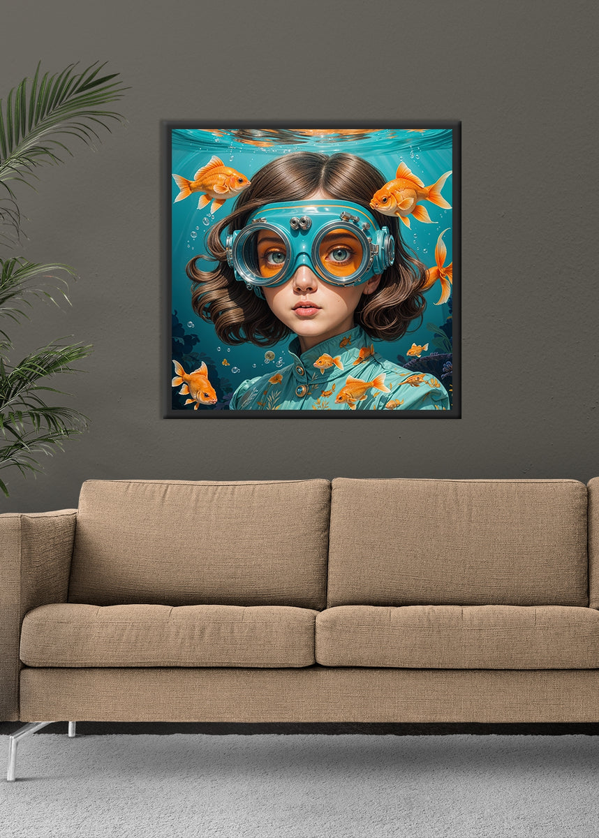 Underwater Whimsy - 20x20 - Framed Posters