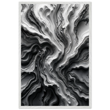 Abstract Noir Wooden Framed Poster - - Wooden Framed Posters