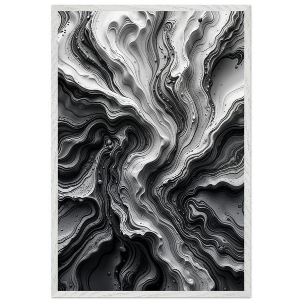 Abstract Noir Wooden Framed Poster - - Wooden Framed Posters