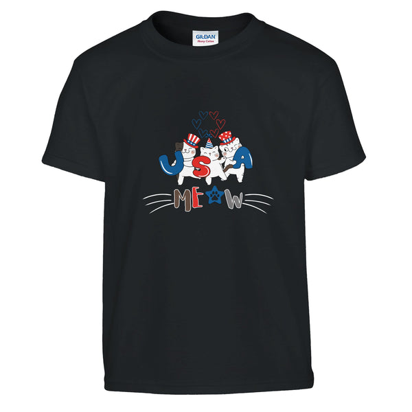 Feline Freedom Festivities - Black - Kids' T-shirts