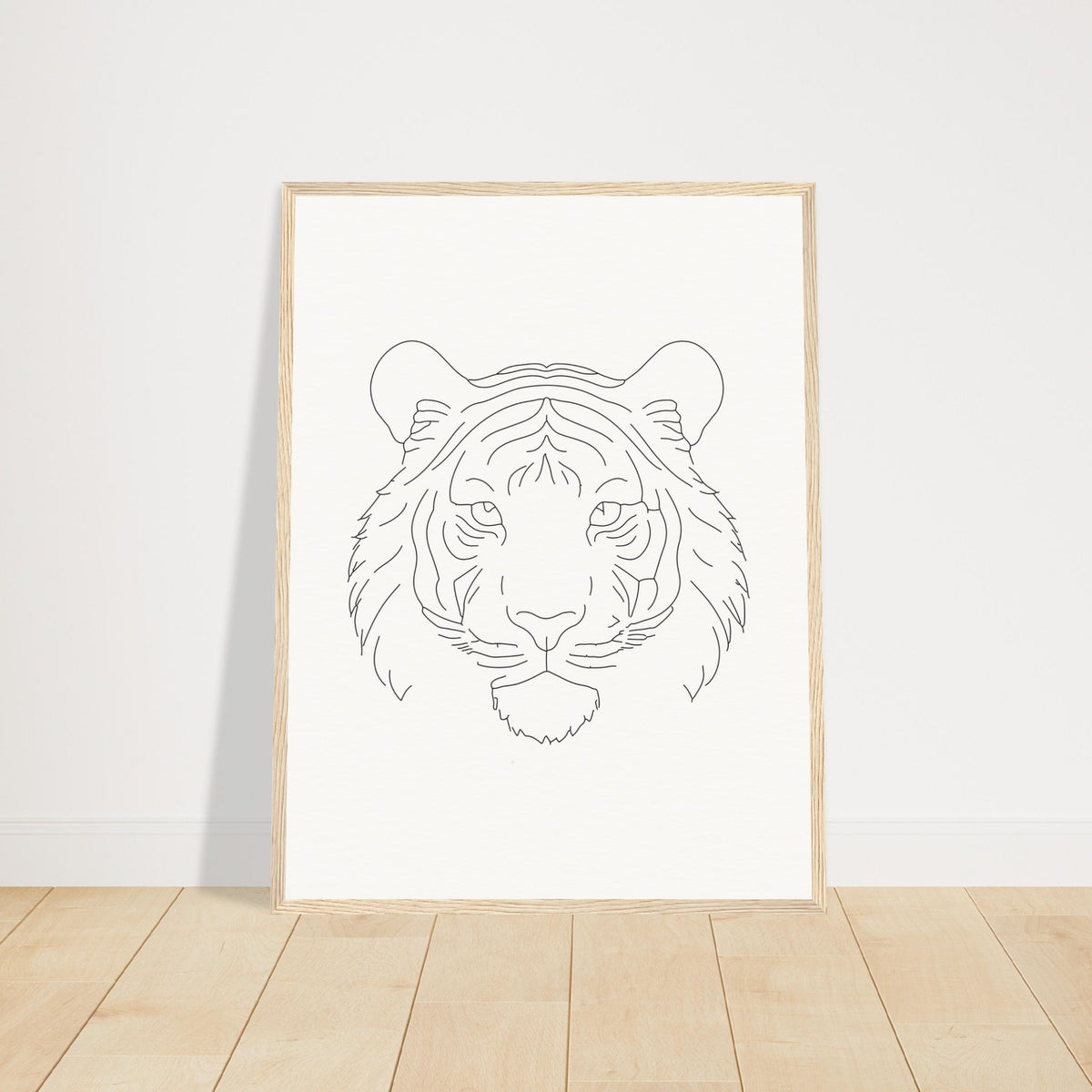 Majestic Lines - The Tiger's Gaze - 45x60 cm 18x24″ Wood frame - Wooden Framed Posters