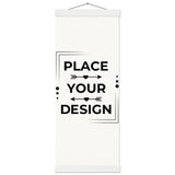 Elevate Your Space - Customizable Premium Matte Paper Poster with Hanger - 20x50 cm 8x20″ White wall hanger - Wooden Framed Posters