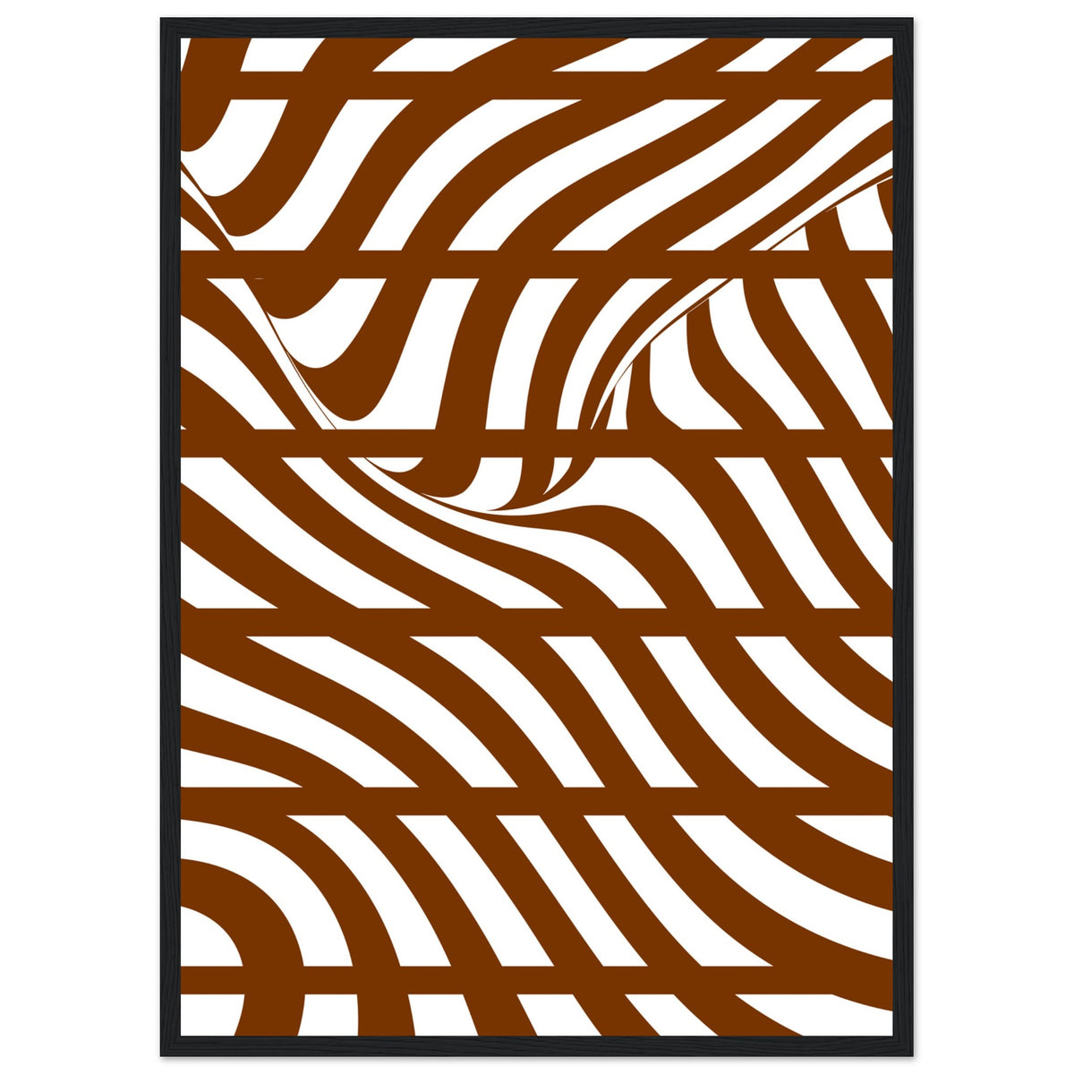 Flowing Lines - Contemporary Wall Art - 50x70 cm 20x28″ Black frame - Wooden Framed Posters