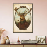 Gift Woodland Whimsy – Deer Portrait Metal Framed Poster - - Metal Framed Posters