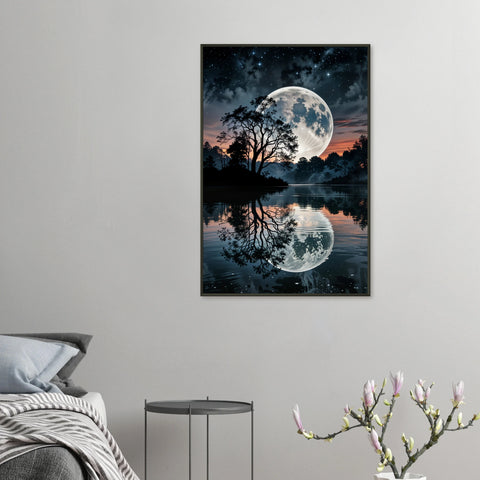 Image of Moonlit Serenity Framed Print - Tranquil Memories