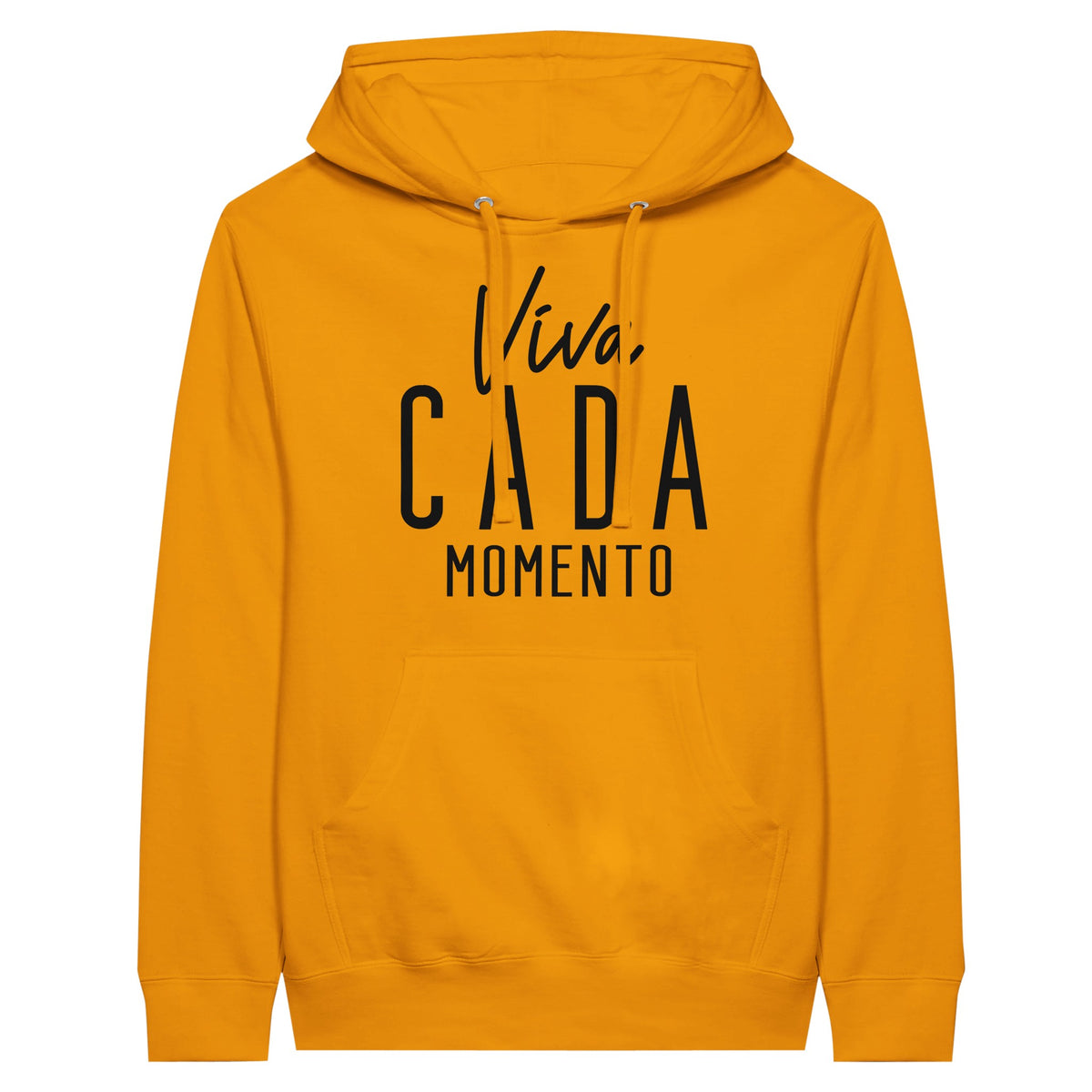 Viva Cada Momento - Embrace Every Moment with our Premium Hoodie - Gold M - Print Material