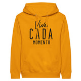 Viva Cada Momento - Embrace Every Moment with our Premium Hoodie - Gold M - Print Material