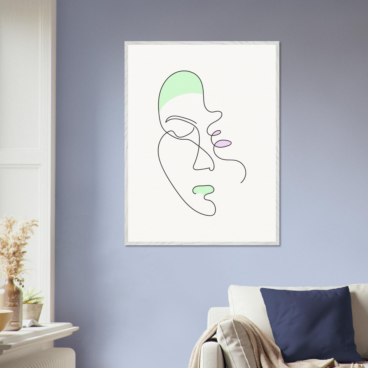 Minimalist Beauty - A Quiet Moment - 60x80 cm 24x32″ White frame - Wooden Framed Posters