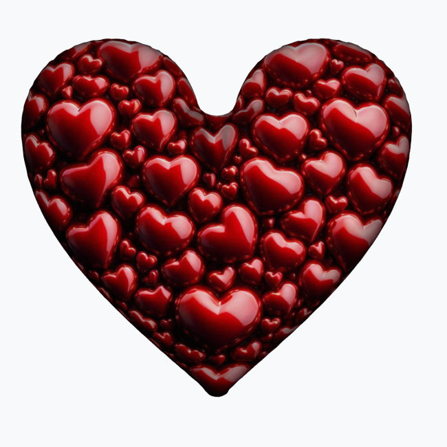 Clustered Hearts Velvet Pillow - A Symbol of Love - - Cushions