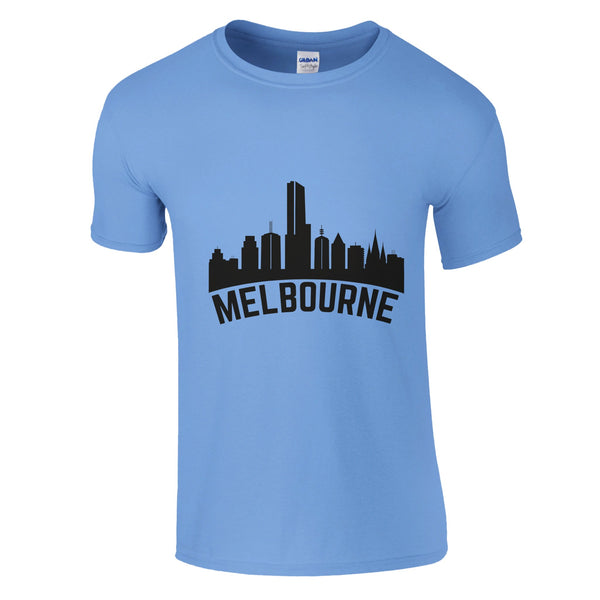 Melbourne in Black and White - Carolina Blue - T-Shirts