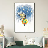 Butterfly's Light - Capturing Whimsical Moments - 60x90 cm 24x36″ - Metal Framed Posters
