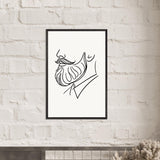 Beard and Bow - A Minimalist Tribute to Style - - Wooden Framed Posters