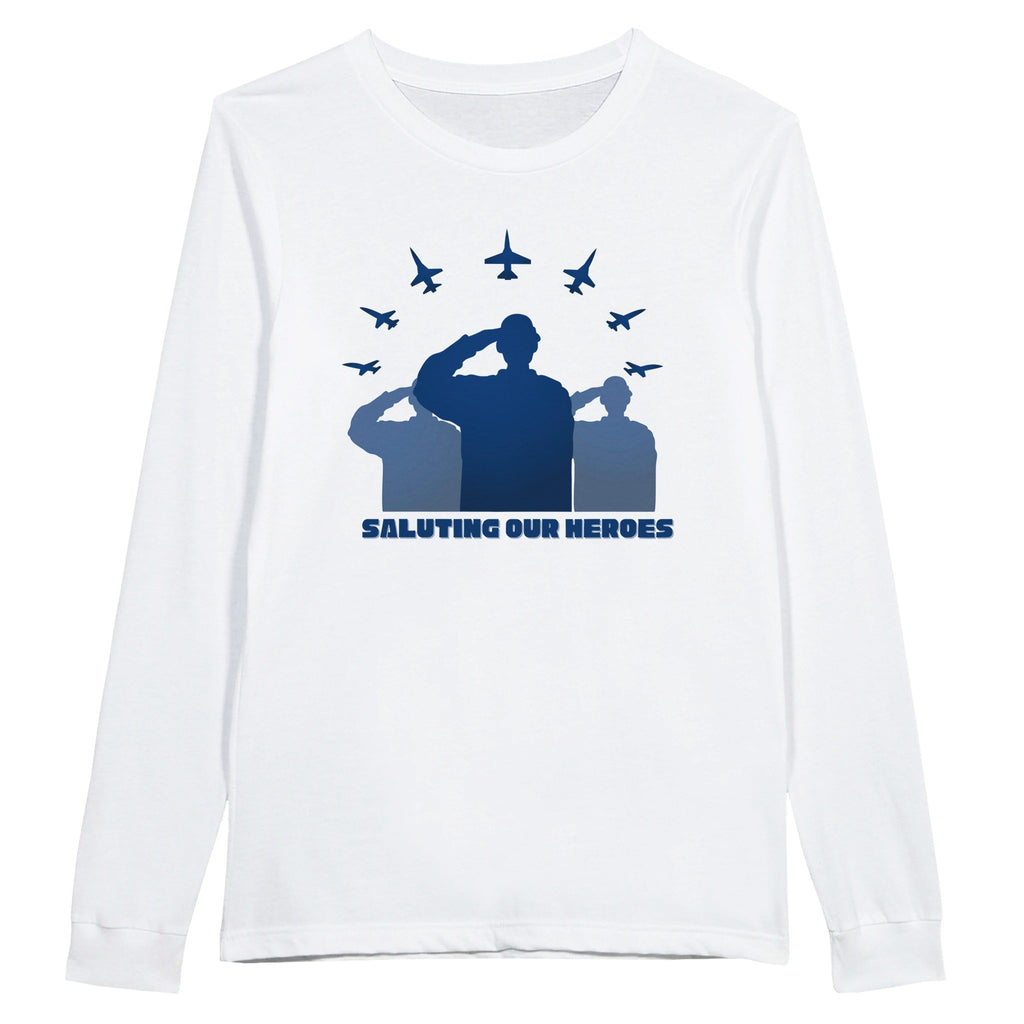 Saluting Our Heroes – Memorial Day Tribute Longsleeve - White - Long Sleeves T-shirts