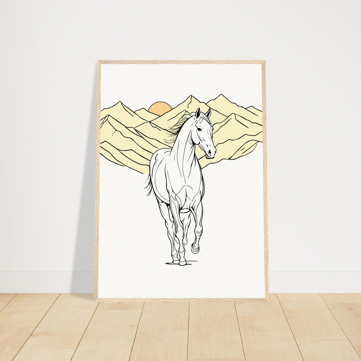 Mountain Majesty - The Spirit of the Wild - 50x70 cm 20x28″ Wood frame - Wooden Framed Posters