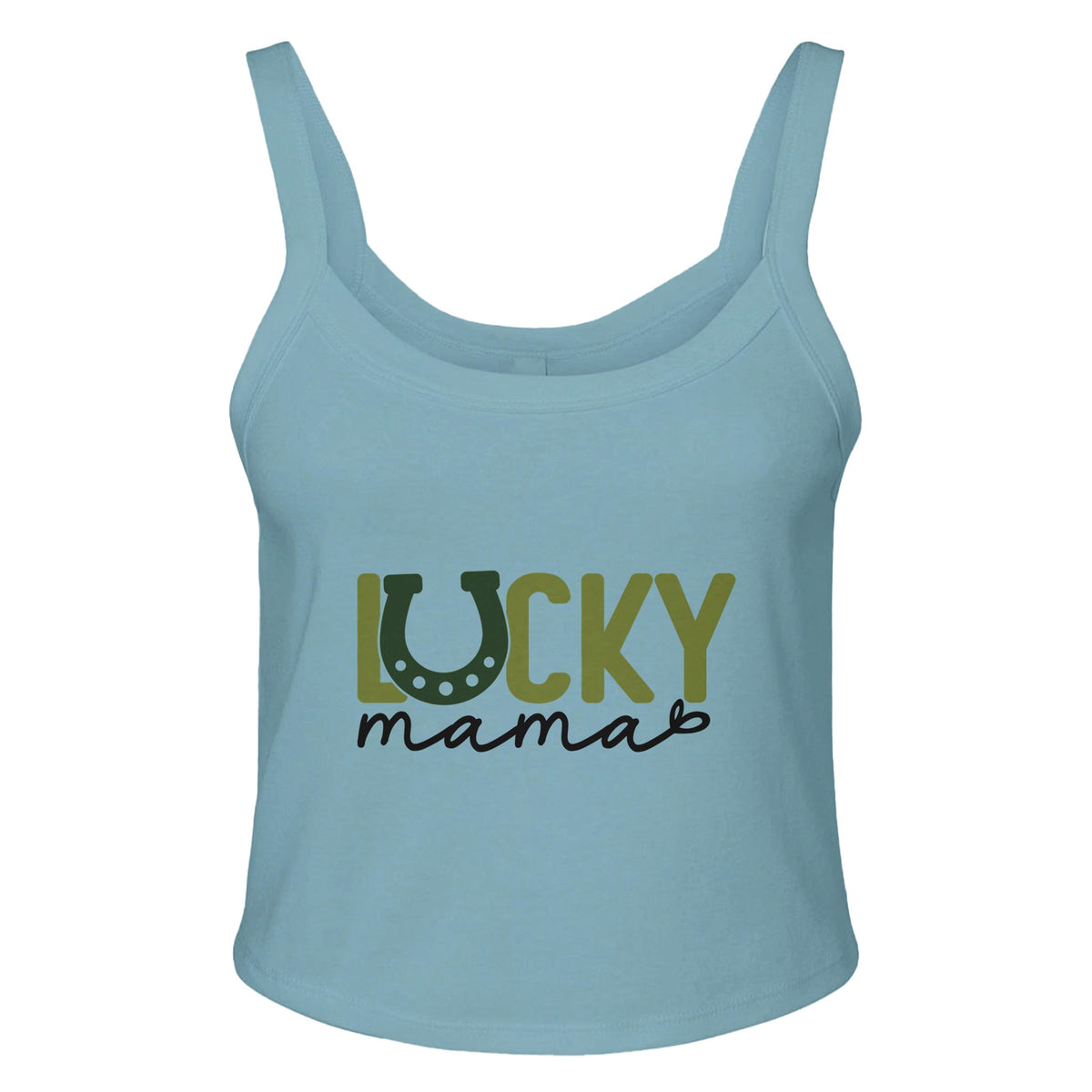 Lucky Mama - Wear Your Motherhood Fortune - sld baby blu bln - Print Material