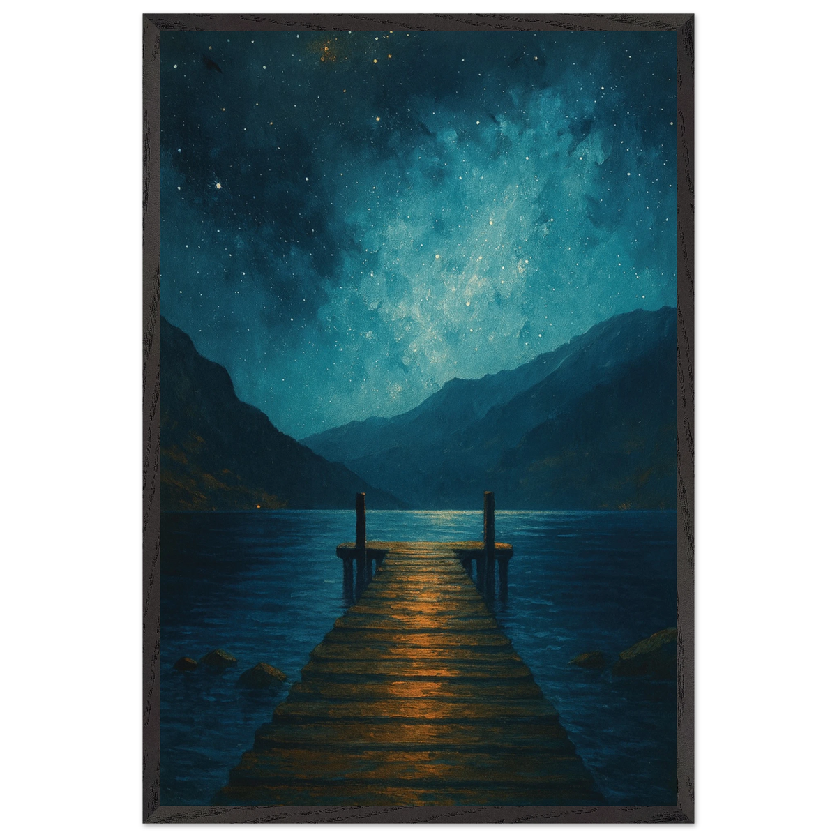 Whispers of the Night – Wooden Framed Poster Gift - Black frame - Wooden Framed Posters