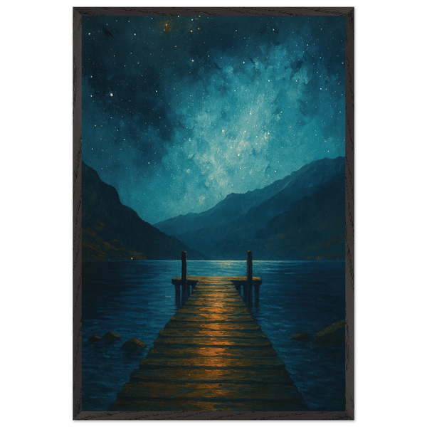 Whispers of the Night – Wooden Framed Poster Gift - Black frame - Wooden Framed Posters
