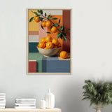 Gift Vibrance – Citrus Still Life Framed Canvas - Wood frame - Canvas